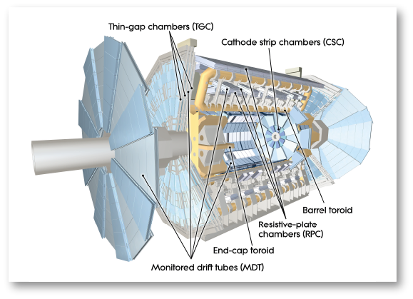 Computer generated image of the ATLAS Muons subsystem